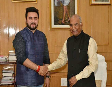 With the 14th President of India Shri Ram Nath Kovind at Rashtrapati Bhavan - 2018