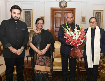 With the 14th President of India Shri Ram Nath Kovind at Rashtrapati Bhavan - 2018